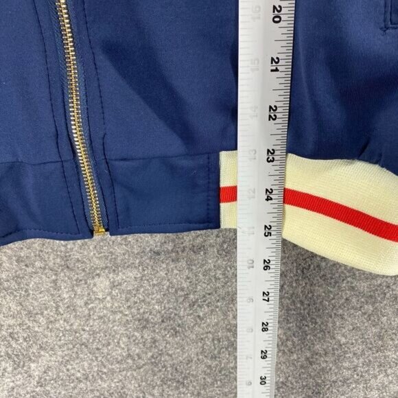 The Only Lifestyle Jacket Women S Small Blue Striped Full Zip Long Sleeve Casual - Picture 7 of 8